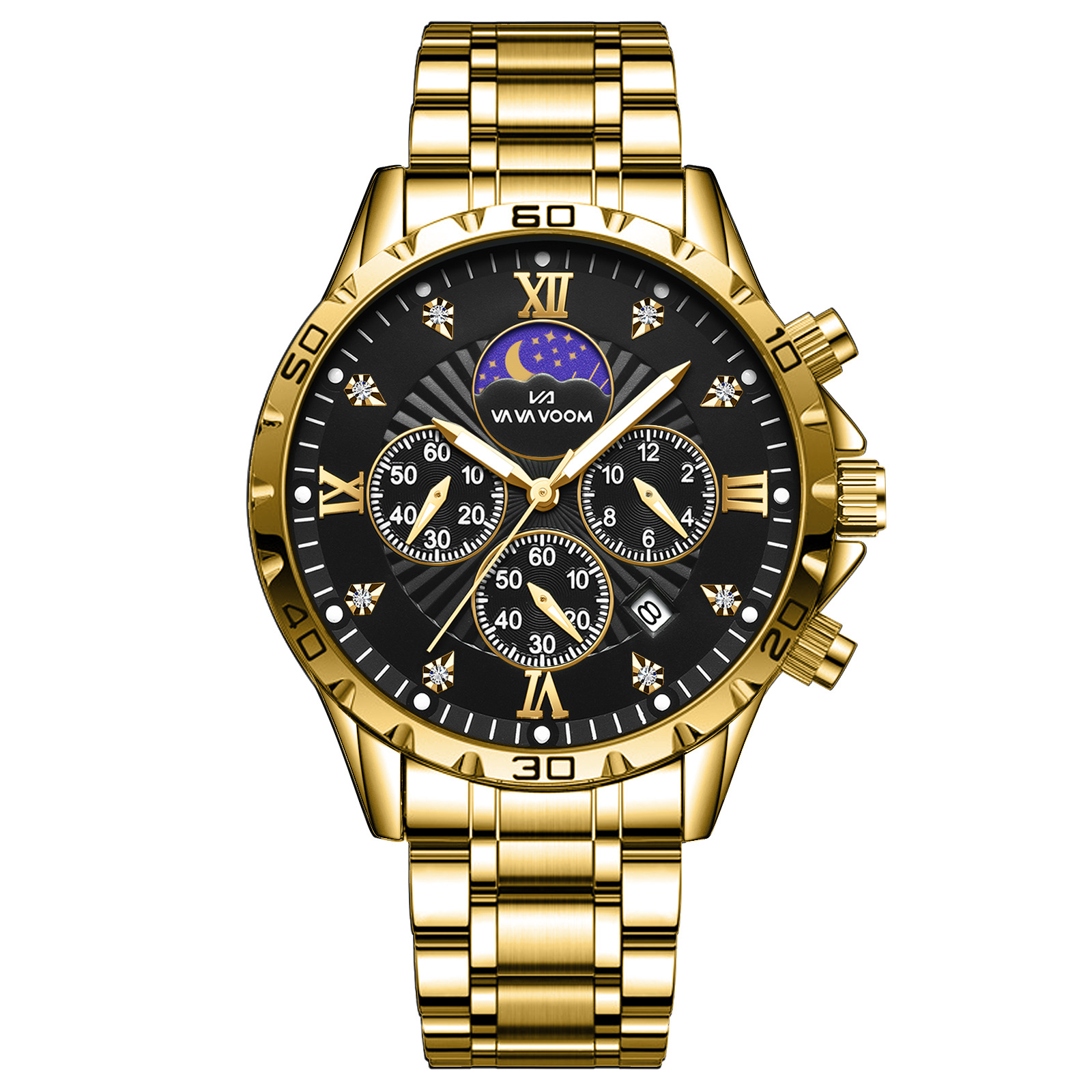 New Men's Waterproof Luminous Calendar Quartz Watch