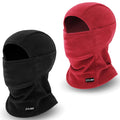 Kids Fleece Balaclava Ski MaskFace Mask Neck Warmer for Boys GirlsWindproof Face Cover for Cold Weather Skiing Cycling (Black/Red)